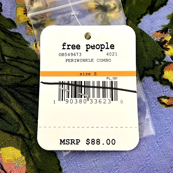 Free People Intimately Day Dream Floral Lace Mini Dress Periwinkle Blue Size S - Picture 14 of 14